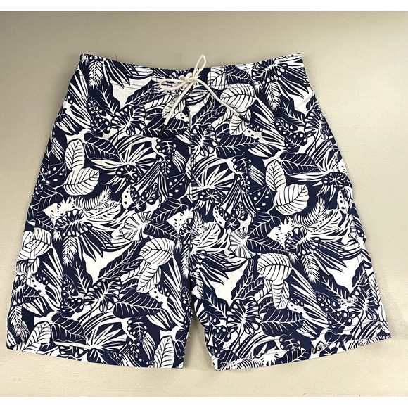 Speedo Other - Speedo Board Shorts Mens Large Bondi Etched Floral Blue White Pockets Lined